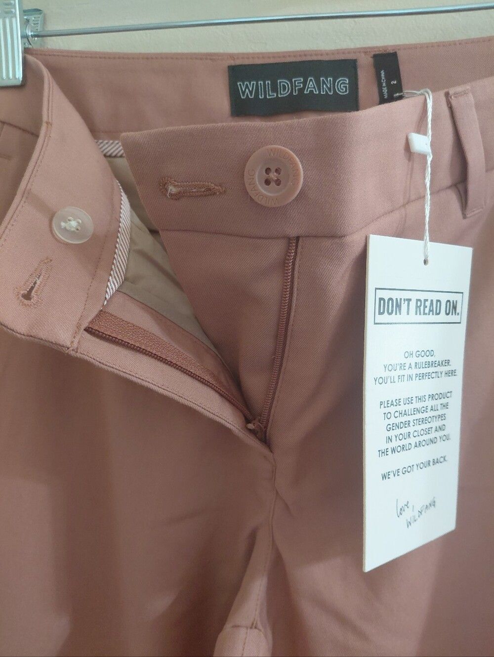 NEW Wildfang The Empower Trouser in Rose Brown Size 2 Casual Dress Pants NWT - Picture 6 of 9